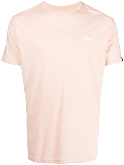Alpha Industries Logo-print Cotton T-shirt In Pink | ModeSens