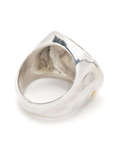 Shop Rosa Maria Diamond Signet Ring In Silver