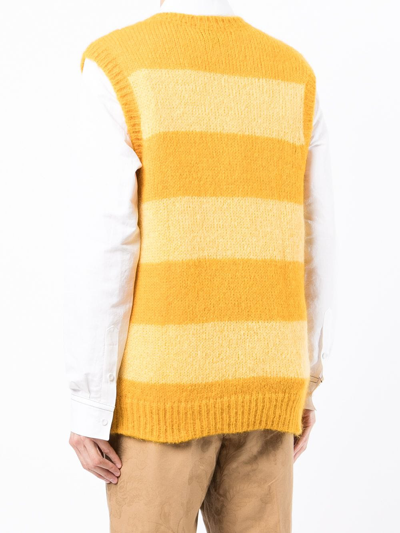 Shop Erdem Sleeveless Crew Neck Jumper In Yellow