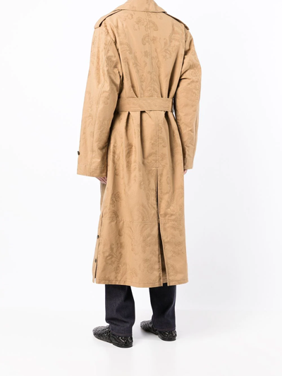Shop Erdem Horatio Trench Coat In Brown