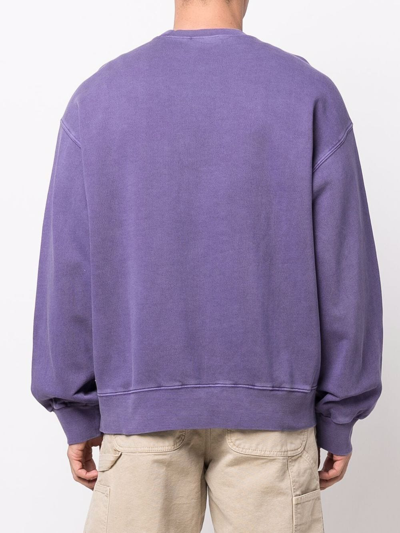 Shop Carhartt Nelson Logo-patch Sweatshirt In Purple