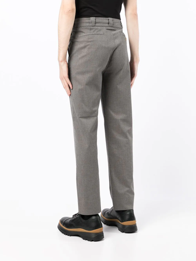 Shop Undercover Embroidered Lamb Patch Houndstooth Trousers In Brown
