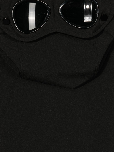 Shop C.p. Company Zip-up Goggle Hoodie In Black