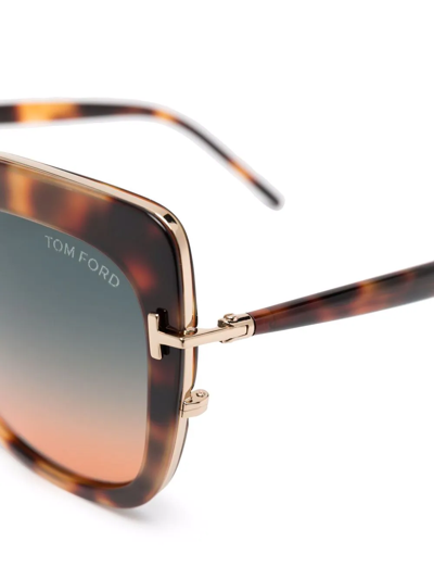 Tom Ford Oversized Tinted Sunglasses In Brown