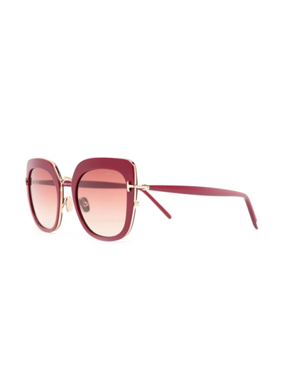 Tom Ford Oversized Tinted Sunglasses In Pink