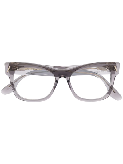 Shop Victoria Beckham Square-frame Glasses In Grey