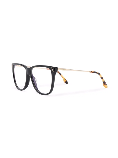 Shop Victoria Beckham Square-frame Glasses In Black