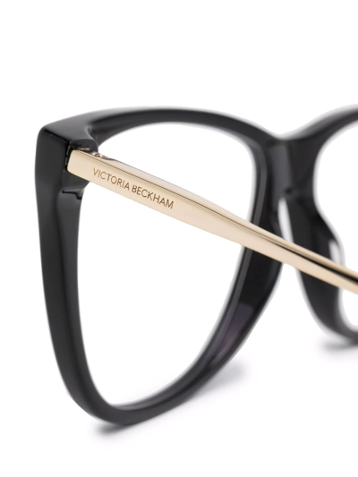 Shop Victoria Beckham Square-frame Glasses In Black