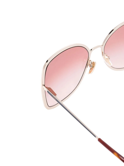 Shop Chloé Oversize-frame Sunglasses In Gold