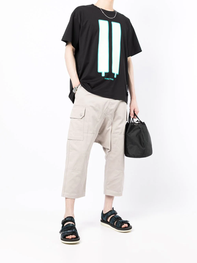 Shop Fumito Ganryu Function-print Short-sleeve T-shirt In Black