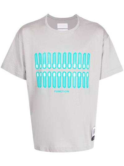 Shop Fumito Ganryu Function-print Short-sleeve T-shirt In Grey