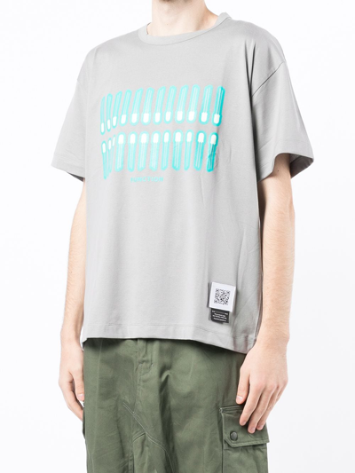 Shop Fumito Ganryu Function-print Short-sleeve T-shirt In Grey
