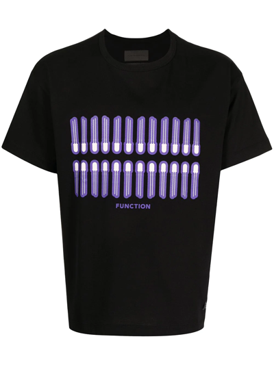 Shop Fumito Ganryu Function-print Short-sleeve T-shirt In Black