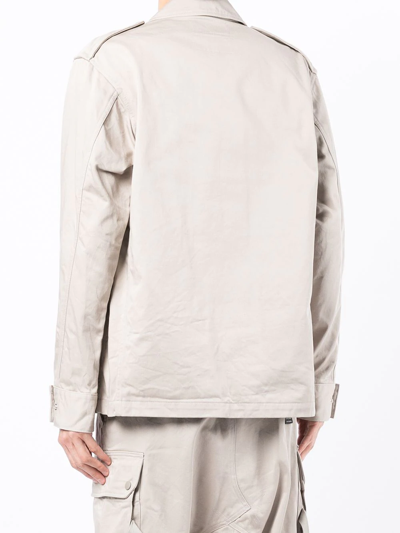 Fumito Ganryu Single-breasted Multiple-pocket Blazer In Grey