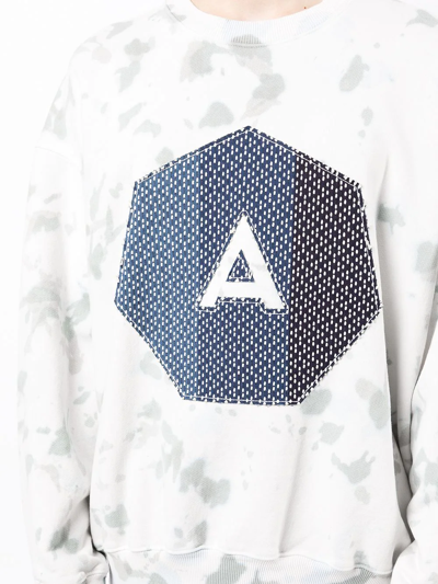 Shop Alchemist Logo Crew-neck Sweatshirt In White