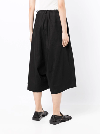 Shop Y's Flared Culotte Trousers In Black