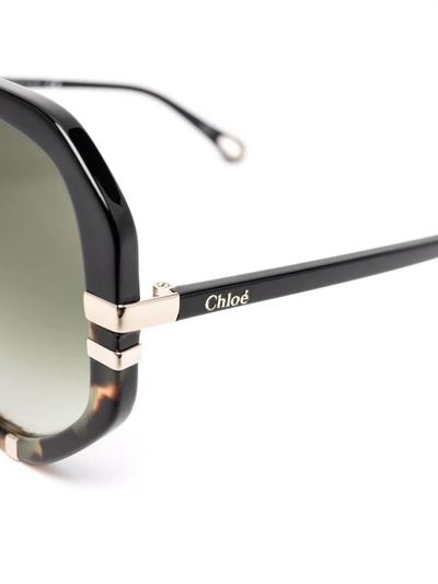 Chloé Oversized Round-frame Sunglasses In Black