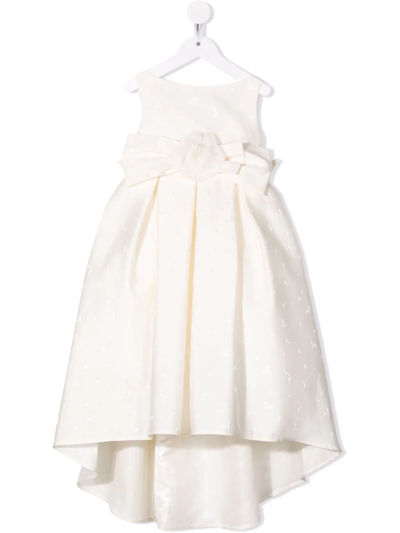 La Stupenderia Floral-detail Dress In Neutrals