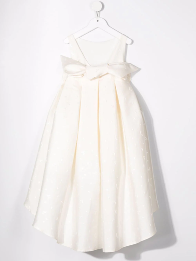 La Stupenderia Floral-detail Dress In Neutrals