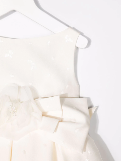 La Stupenderia Floral-detail Dress In Neutrals