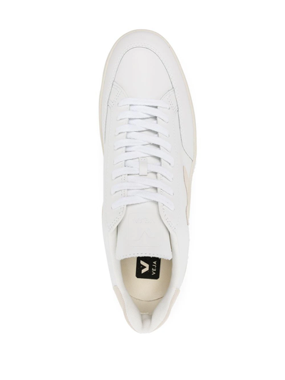 Shop Veja V-12 Low-top Sneakers In White
