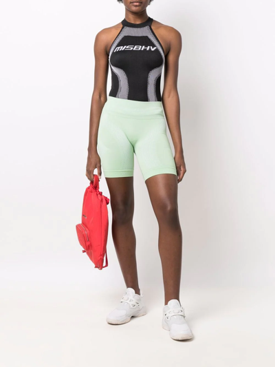 Shop Misbhv Sport Active Classic Biker Shorts In Green
