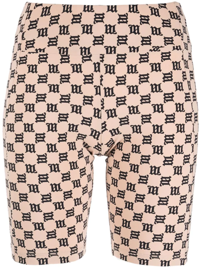 Shop Misbhv Monogram Cycling Shorts In Neutrals