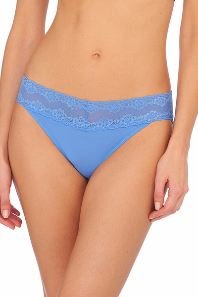 Shop Natori Bliss Perfection Soft & Stretchy V-kini Panty Underwear In Pool Blue