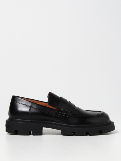 Shop Maison Margiela Leather Loafers In Black