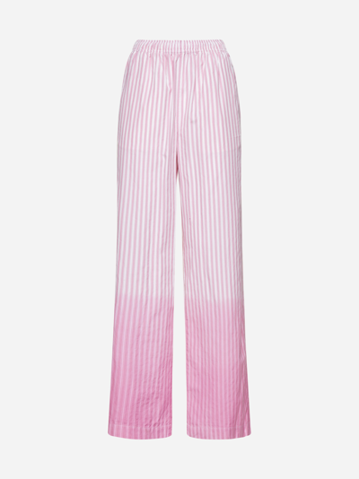 Shop Marni Striped Print Cotton Trousers