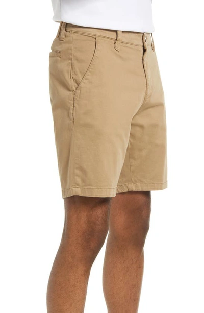Mavi Jeans Noah Stretch Flat Front Shorts In Khaki Twill