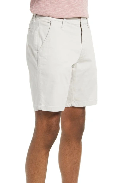 Mavi Jeans Noah Stretch Flat Front Shorts In Oyster Mushroom Twill
