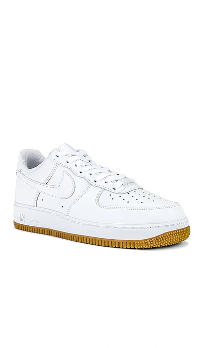 Nike White Gum Air Force 1 '07 Sneakers In White