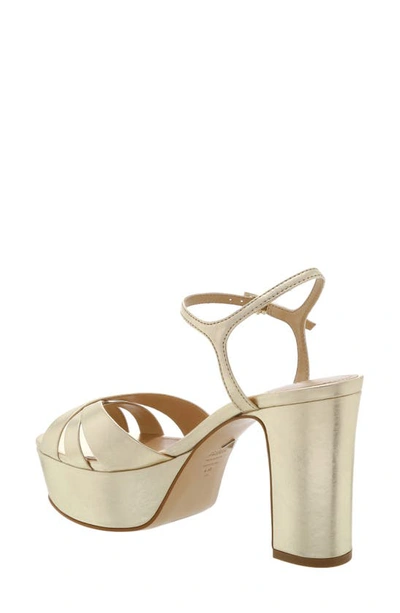 Schutz Keefa Platform Sandals In Platina