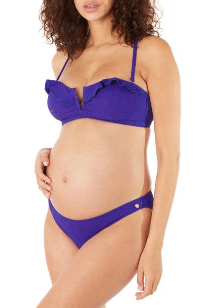 Shop Cache Coeur Maldives Maternity Two-piece Swimsuit In Violet