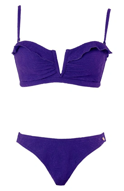 Shop Cache Coeur Maldives Maternity Two-piece Swimsuit In Violet