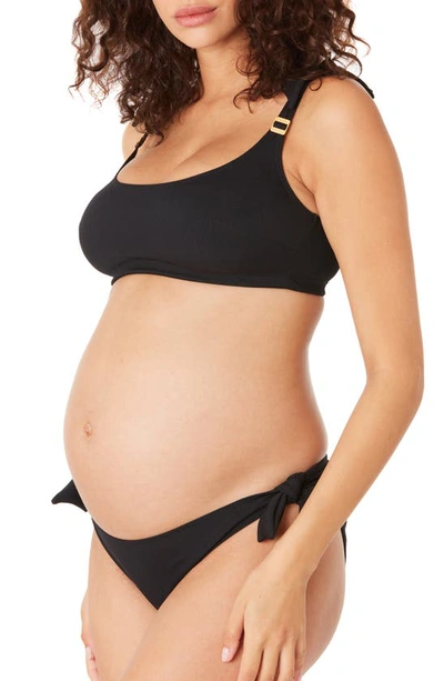 Shop Cache Coeur Porto Vecchio Maternity Two-piece Swimsuit In Black