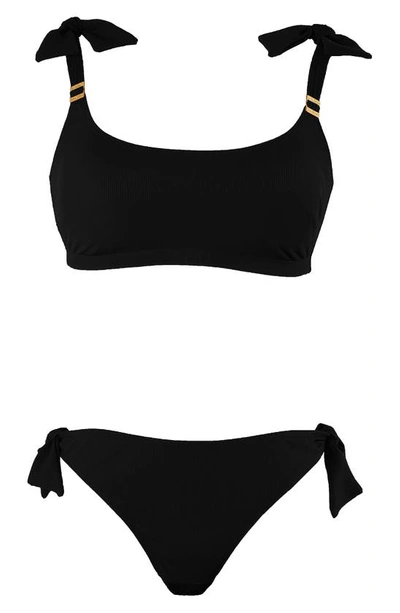 Shop Cache Coeur Porto Vecchio Maternity Two-piece Swimsuit In Black