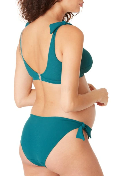 Shop Cache Coeur Porto Vecchio Maternity Two-piece Swimsuit In Emerald