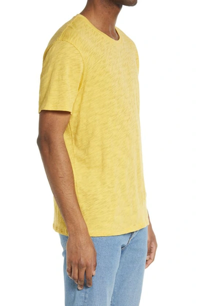 Shop Atm Anthony Thomas Melillo Slub Crewneck T-shirt In Mustard