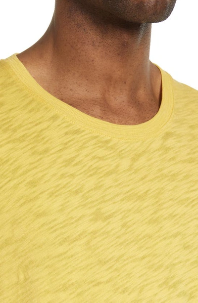 Shop Atm Anthony Thomas Melillo Slub Crewneck T-shirt In Mustard