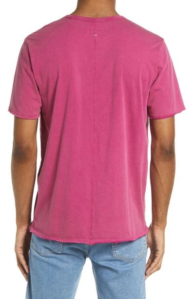 Shop Rag & Bone Miles Organic Cotton Pocket T-shirt In Deep Pink