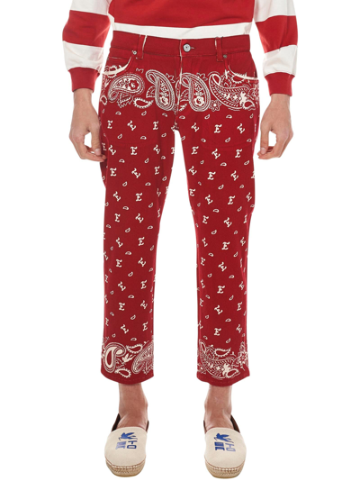 Shop Etro Jeans Red