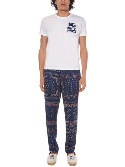 Shop Etro Trousers Blue