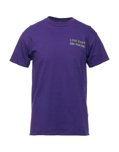 Shop Backsideclub Man T-shirt Purple Size Xl Cotton