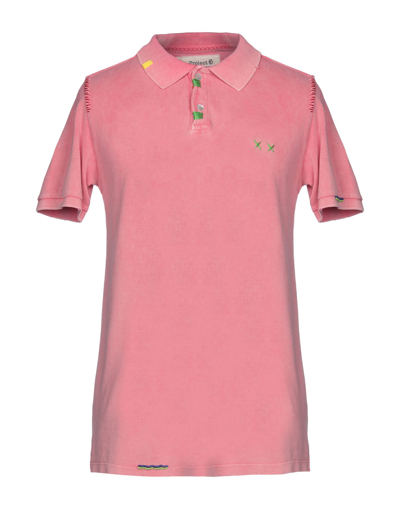 Shop Project E Man Polo Shirt Pastel Pink Size M Cotton