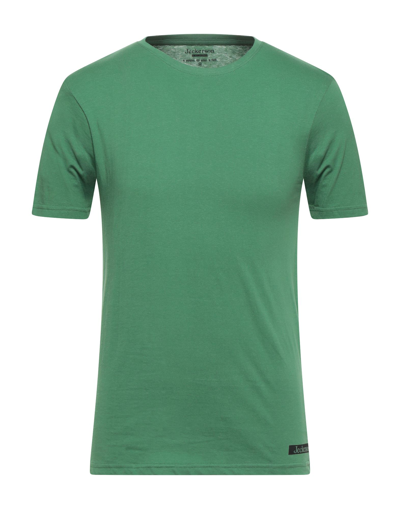 Shop Jeckerson Man T-shirt Green Size M Cotton
