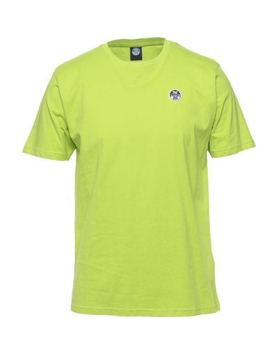 Shop North Sails Man T-shirt Acid Green Size L Cotton