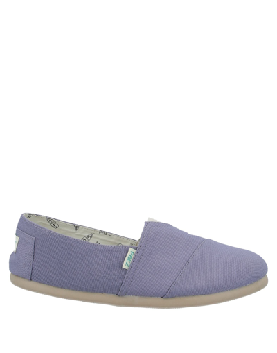 Shop Paez Woman Loafers Lilac Size 4.5 Cotton In Purple