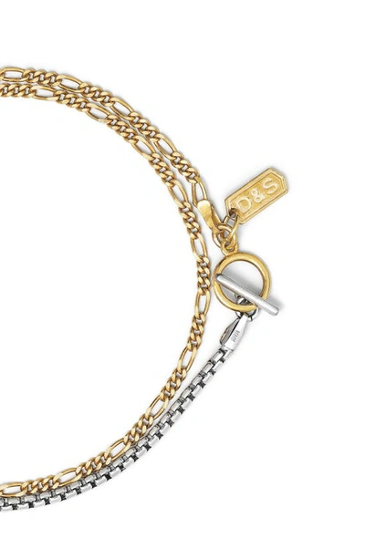 Degs & Sal Layered Chain Bracelet In Silver/gold